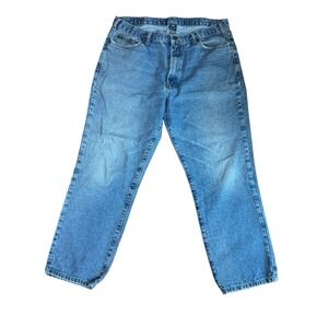 Full Blue Distressed Men's Blue‎ Relaxed Fit Straight Leg Jeans Size 38 x 30